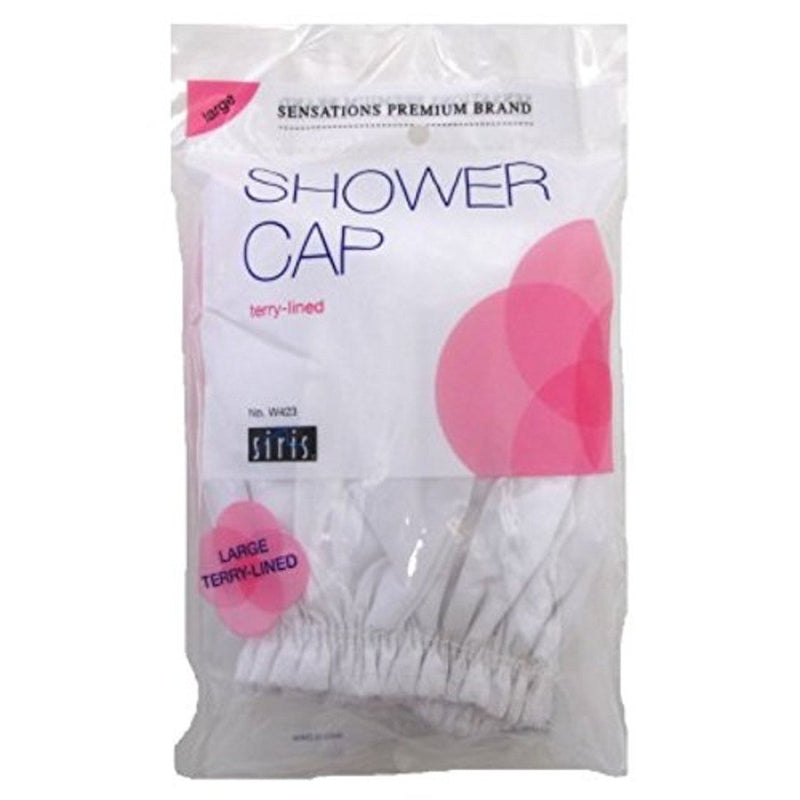 Siris Siris Shower Cap Large Terry Lined Vinyl, Assorted Colors Shower Caps Lavender