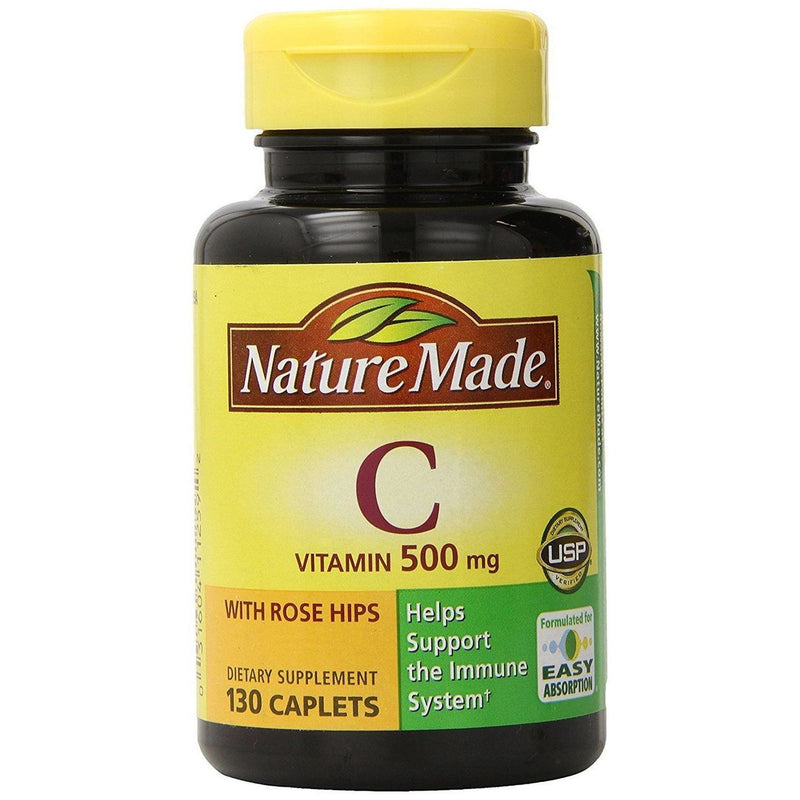 Nature Made Nature Made Vitamin C 500 Mg Caplets With Rose Hips - 130ct Vitamins & Supplements White Smoke