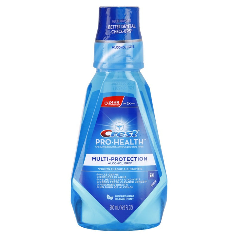 Crest Crest Pro Health Multi Protection Clean Mint Oral Rinse Mouthwash White Smoke