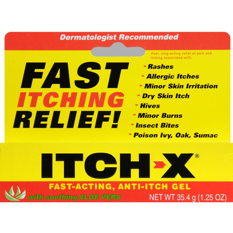 Itch-X Itch-X® Anti-Itch Gel – With Soothing Aloe Vera (1.25 Oz) First Aid Gold