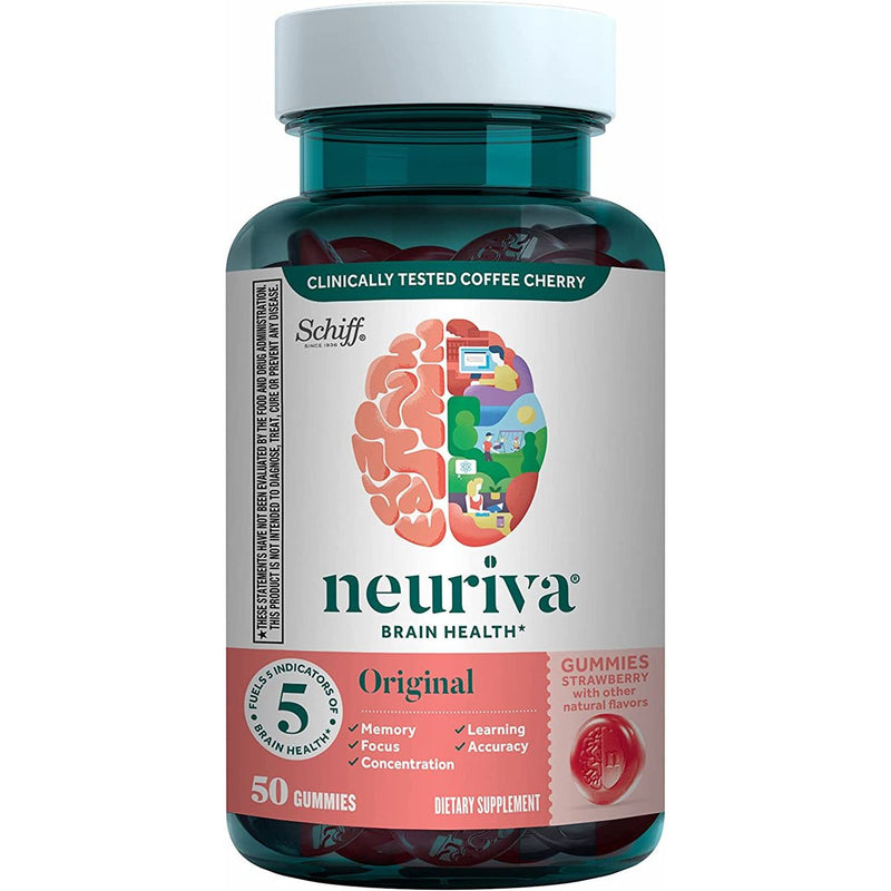 Neuriva Neuriva Brain Health Supplement Original Gummies Strawberry 50 Ct Vitamins & Supplements White Smoke