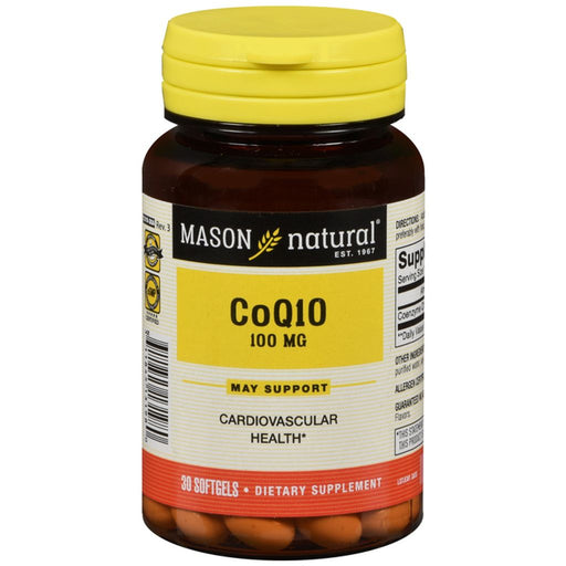 Mason Natural Mason Natural 100Mg   Coq10 30  Softgels Vitamins & Supplements Black