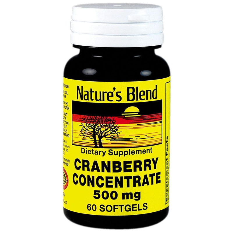 Nature's Blend Nature's Blend Cranberry Concentrate 500 Mg Soft Gels Vitamins & Supplements Black