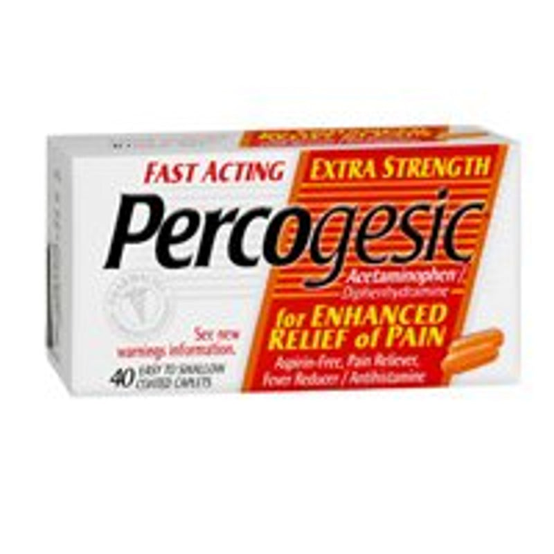 Percogesic Percogesic Extra Strength Pain Reliever Coated Caplets Health & Beauty Lavender