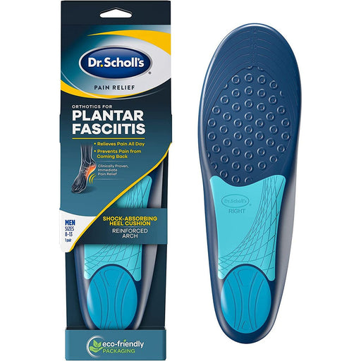 Dr. Scholl's Dr. Scholl's Plantar Fasciitis Pain Relief Orthotics For Men Size 8-13 Foot Care White Smoke