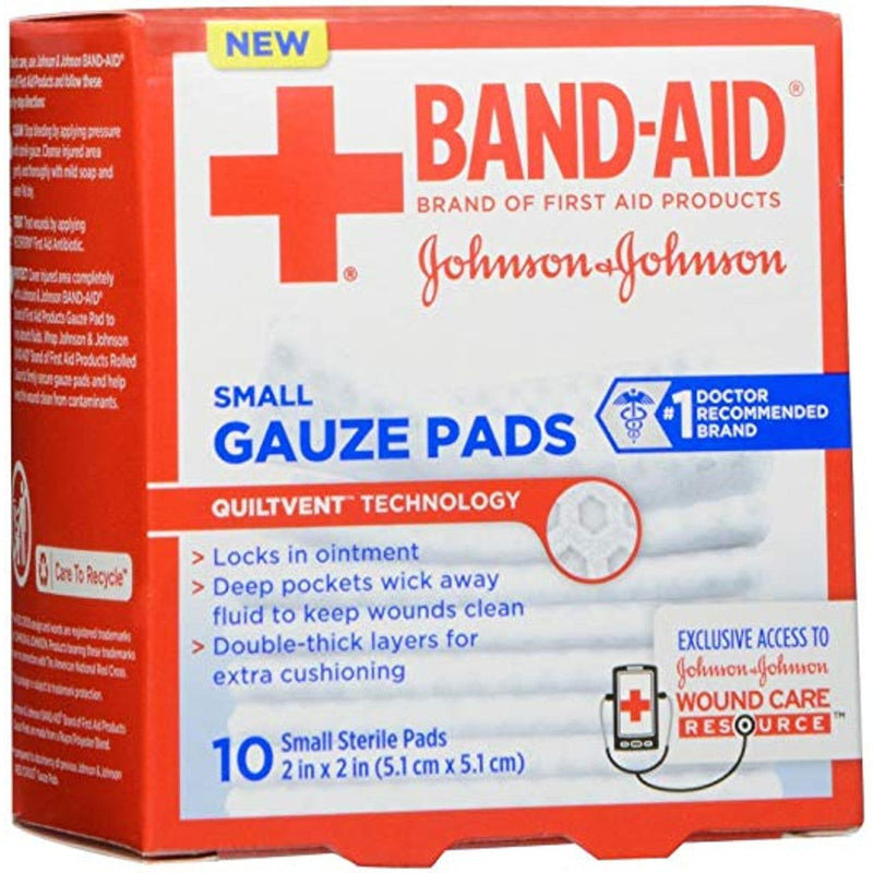 Band-Aid Brand Band-Aid Brand Sterile Gauze Pads – Medium 3" x 3" (10 Count) First Aid Lavender