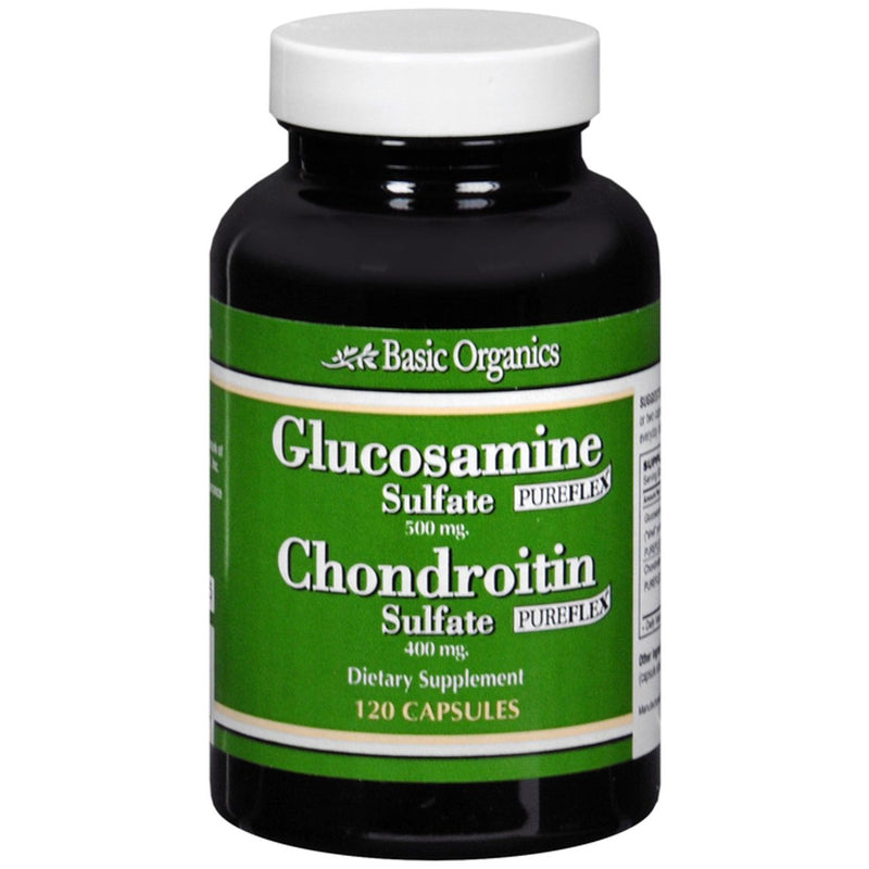 Basic Organics Glucosamine 500Mg  Chondroitin 400mg Capsules 120 Ct Health & Beauty Black