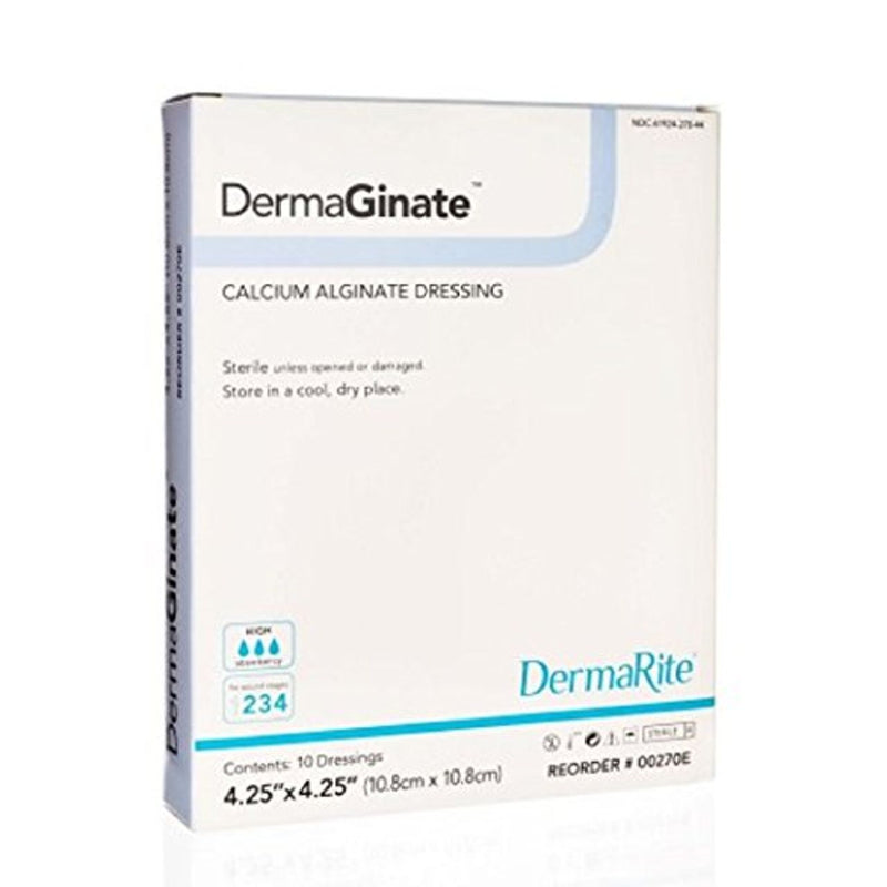 DermaRite DermaRite DermaGinate Calcium Alginate Dressing 4.25" X 4.25" Medical Tape & Bandages Seashell