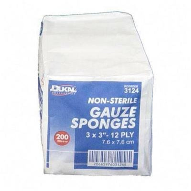 Dukal Corp Dukal Corp Gauze 12 Ply Ns 3X3″ 200 Sponges Sponges & Scouring Pads Lavender