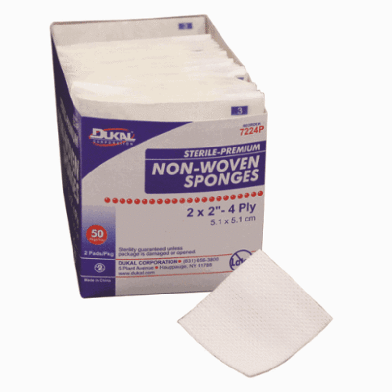 Dukal Corp Dukal Corp 4 PLY 2X2 Sterile Gauze Sponge 50x2 Sponges & Scouring Pads White Smoke