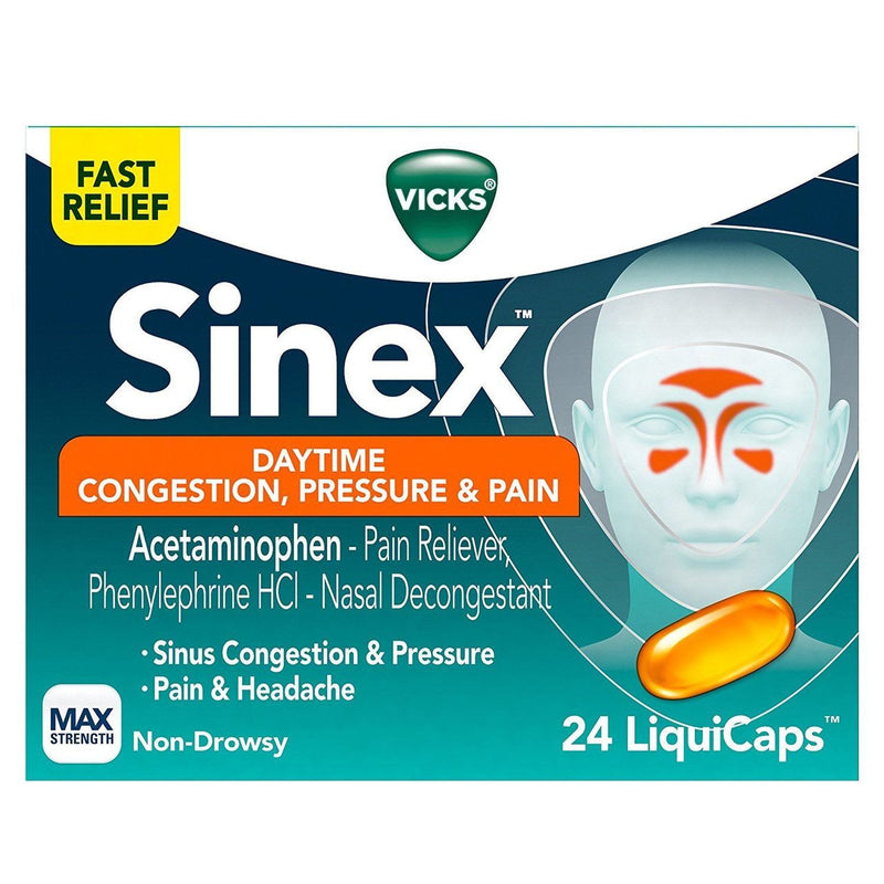Vicks Vicks Sinex Severe Sinus Pressure, Pain, Congestion LiquiCaps Health & Beauty White Smoke