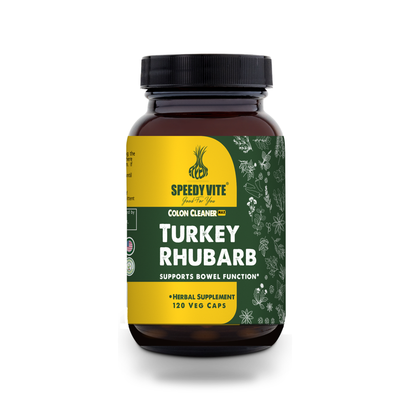 SpeedyVite® Colon Cleaner (Max Strength) Turkey Rhubarb — 120 Veg Caps | Supports Bowel Function* | SpeedyVite® - FREE EXPEDITED Veg Capsules Dark Slate Gray 1x 120 Caps,CASE OF 6x 120 Veg caps