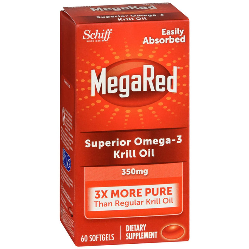 Schiff Schiff Mega Red Superior Omega 3 350 Mg Krill Oil Vitamins & Supplements Orange Red