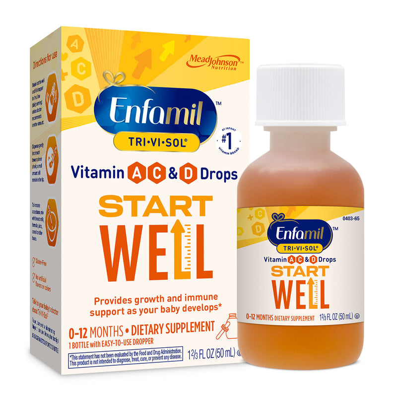 Enfamil Enfamil Tri-Vi-Sol Supplement Drops Vitamins A D&C For Infants 50 Ml Vitamins & Supplements White Smoke