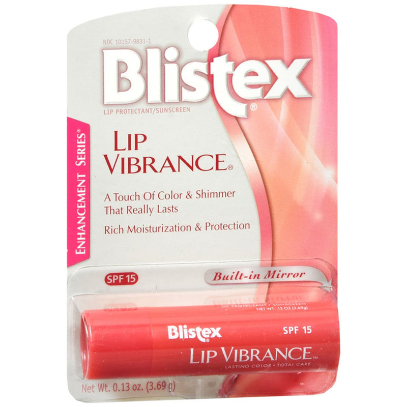 Blistex Blistex Lip Vibrance Tinted Lip Balm with SPF 15, Shimmering Color & Built-in Mirror, 0.13 oz Stick Lip Balms & Treatments Lavender