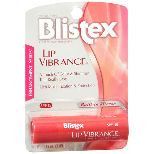 Blistex Blistex Lip Vibrance Tinted Lip Balm with SPF 15, Shimmering Color & Built-in Mirror, 0.13 oz Stick Lip Balms & Treatments Lavender