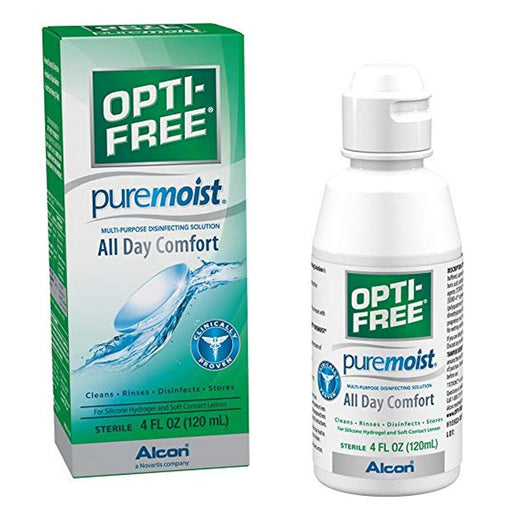 Opti-Free Opti-Free Puremoist Multi-Purpose With HydraGlyde Sterile Disinfecting Solution 4 Fl Oz Personal Care White Smoke