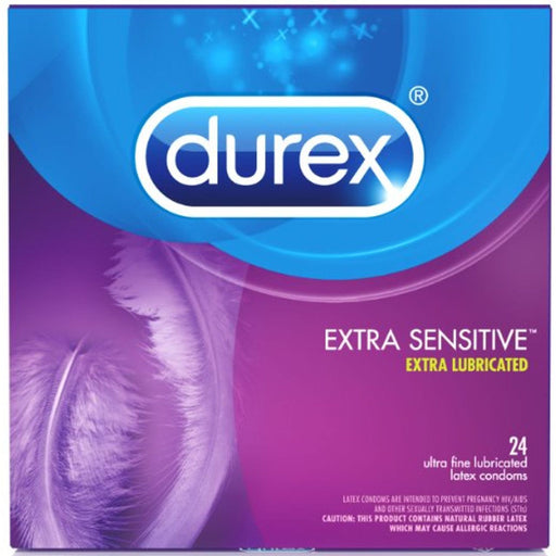 Durex Durex Extra Sensitive Ultra Thin Premium Lubricated Latex Condoms Condoms Violet Red