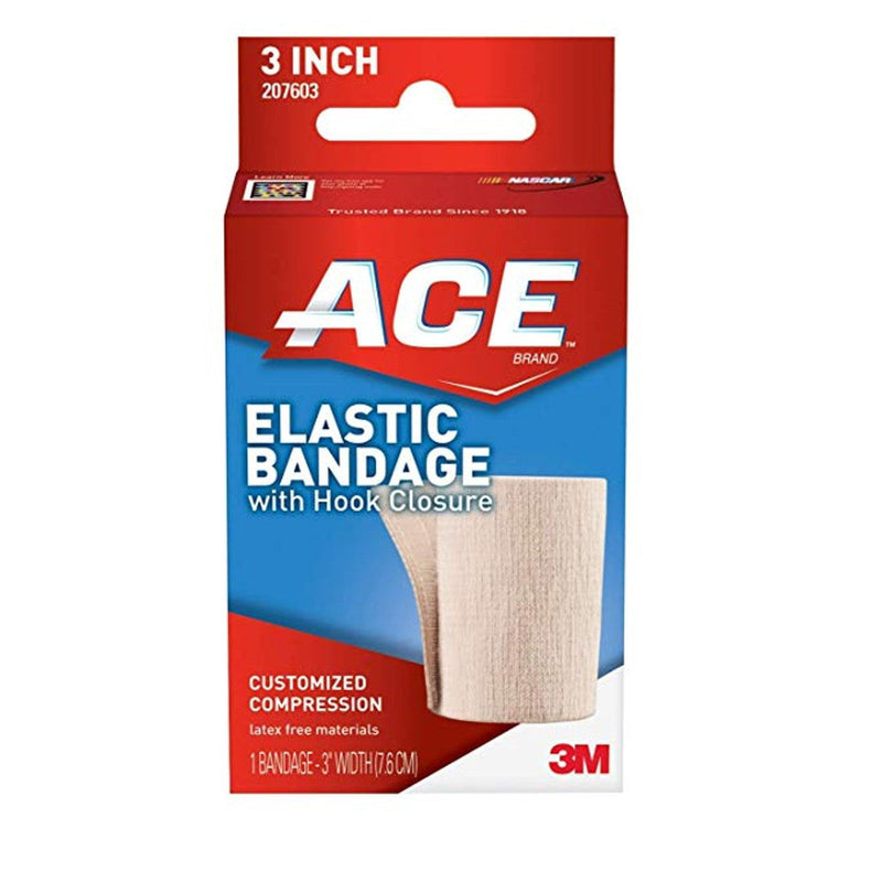 ACE ACE Elastic Bandage, With Hook Closure, 3 Inch Width Medical Tape & Bandages Misty Rose