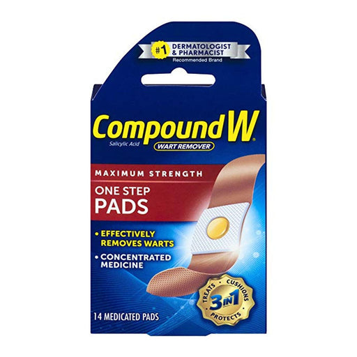 Compound W Compound W Wart Remover, Maximum Strength, One Step Pads Wart Removers Midnight Blue