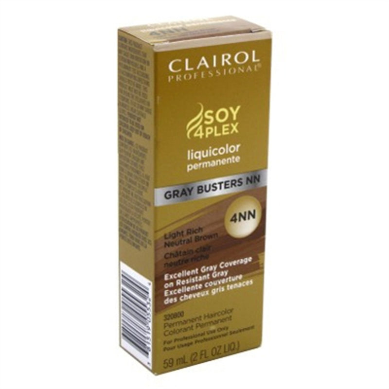 Clairol Professional Clairol Professional Liq Permanent Hair Color (2 Oz) #4NN Light Rich Neutral Brown #30 Hair Color White Smoke