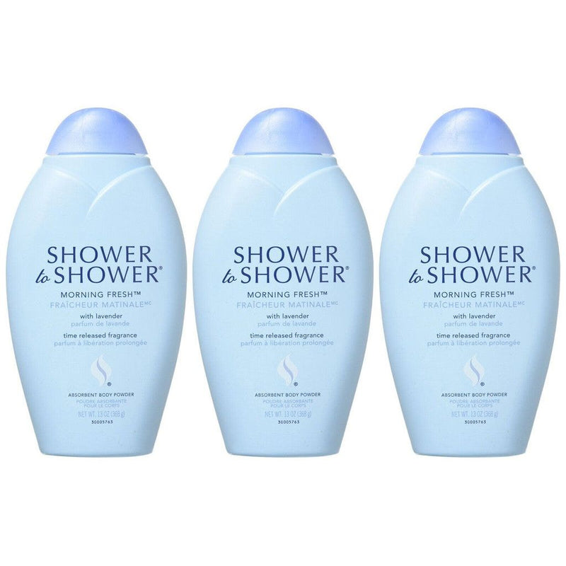 Shower To Shower Shower To Shower Morning Fresh Body Powder, Absorbent, With Lavender Bath & Body Pale Turquoise
