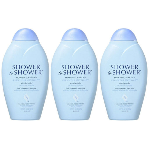 Shower To Shower Shower To Shower Morning Fresh Body Powder, Absorbent, With Lavender Bath & Body Pale Turquoise