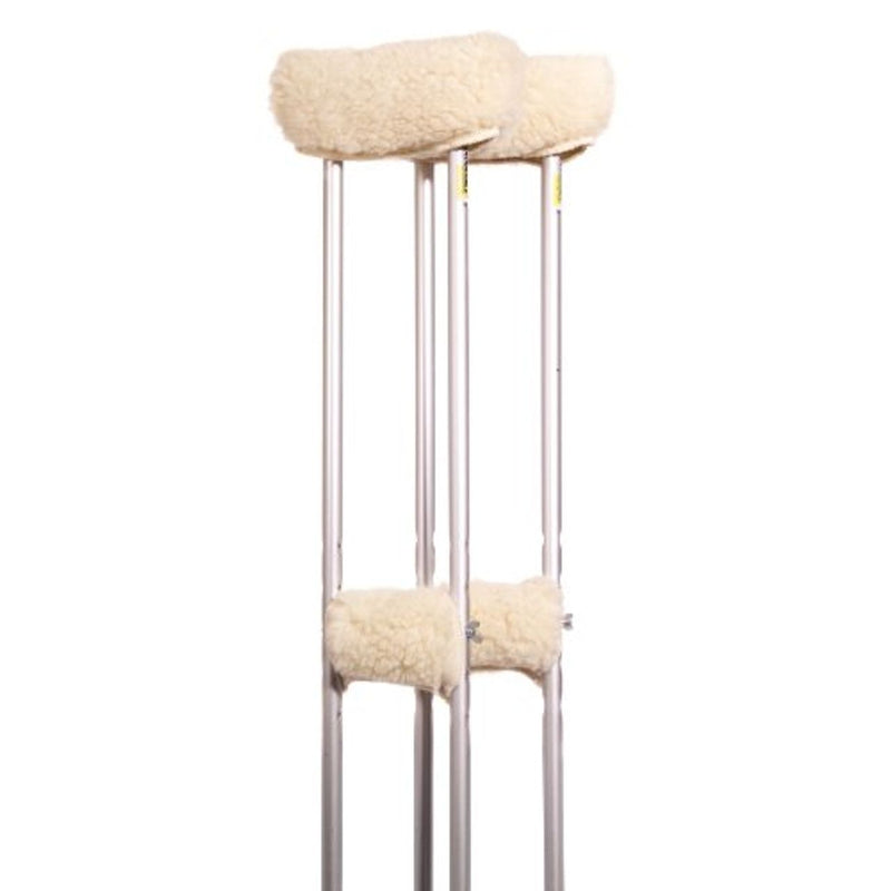 Essential Medical Supply Essential Medical Supply Sheepette Crutch Covers Medical White Smoke