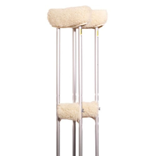 Essential Medical Supply Essential Medical Supply Sheepette Crutch Covers Medical White Smoke