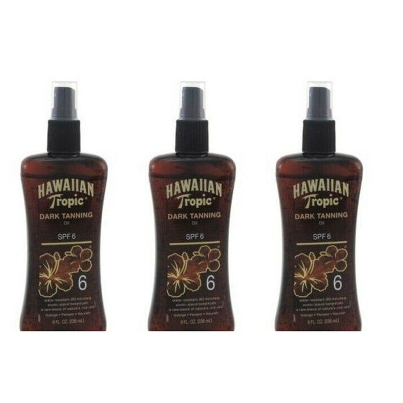Hawaiian Tropic Hawaiian Tropic Sunscreen Oil Spray, Island Tanning, SPF 6 UVB 8 Fl Oz Sunscreen White Smoke