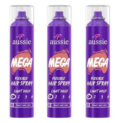 Aussie Aussie Mega Light Hold Flexible Hair Spray 10 Oz Hair Care White Smoke