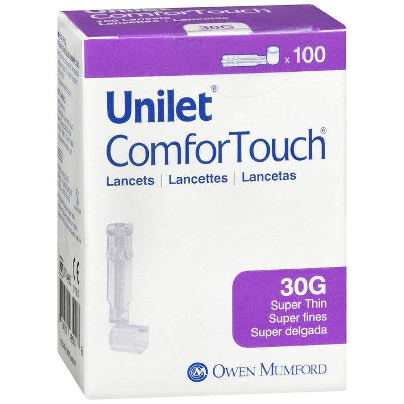 Unilet Unilet Comfortouch Lancets  30G  Super Thin 100Ct Medical White Smoke