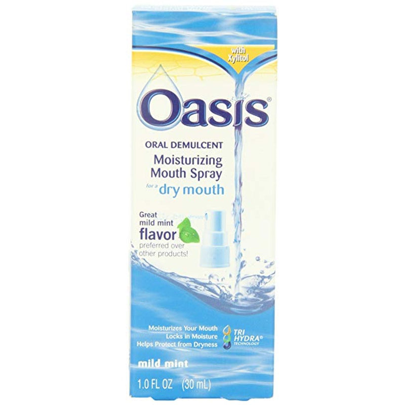 Oasis Oasis Moisturizing  Mouth Spray, Mild Mint, 1 Oz Health & Beauty White Smoke