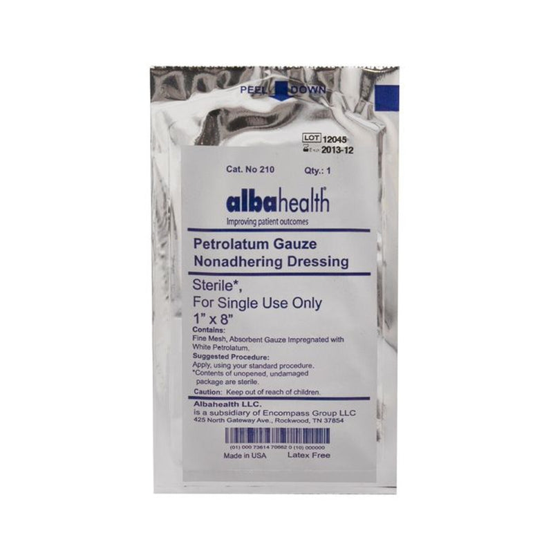 Alba health Alba health Petroleum Gauze Nonadhering Wound Dressing 1"x18" First Aid Gray