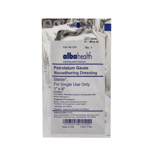 Alba health Alba health Petroleum Gauze Nonadhering Wound Dressing 1"x18" First Aid Gray