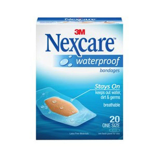 Nexcare Nexcare Waterproof Clear Bandages One Size 20 ct First Aid Alice Blue