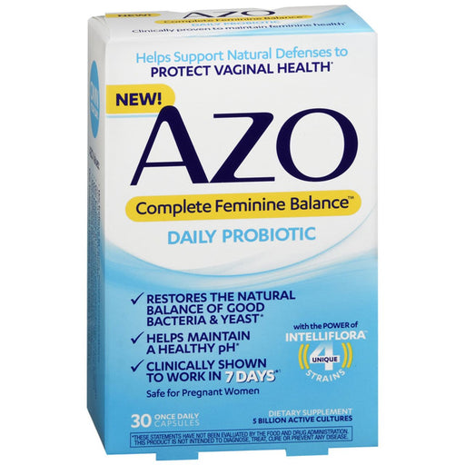 Azo AZO Complete Feminine Balance Daily Probiotic – 30 Capsules Vitamins & Supplements Lavender