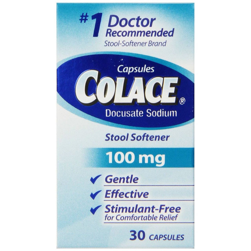 Colace Colace Stool Softener, Regular Strength, 100 Mg, Capsules Health & Beauty Light Gray