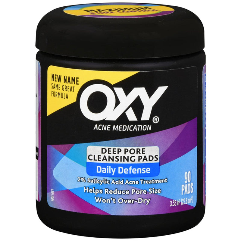 Oxy OXY Maximum Strength Deep Pore Acne Cleansing Pads, 2% Salicylic Acid, 90 ct Skin Care Black