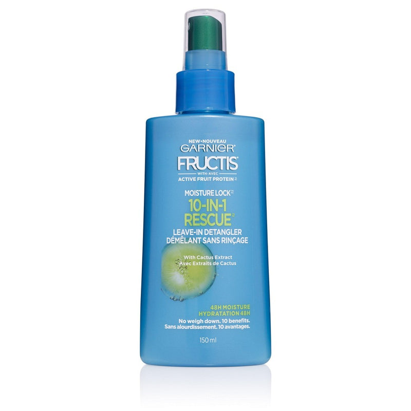Garnier Garnier Fructis Moisture Lock 10-in-1 Rescue Leave-In Spray, 5 Fl Oz Health & Beauty White Smoke