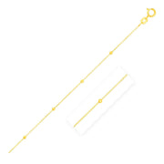 Bids.com Bead Links Saturn Chain in 14k Yellow Gold (3.5mm) Necklaces White Smoke 18 / Yellow Gold