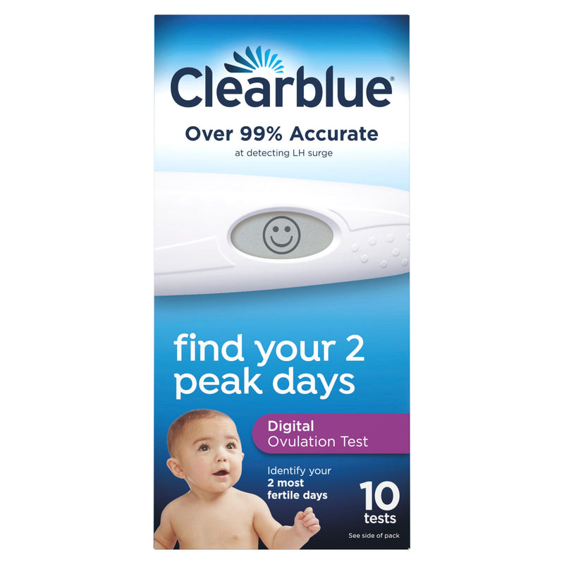 Clearblue Clearblue Digital Ovulation Test, 1 Month Supply, 10 Tests Ovulation Tests White Smoke