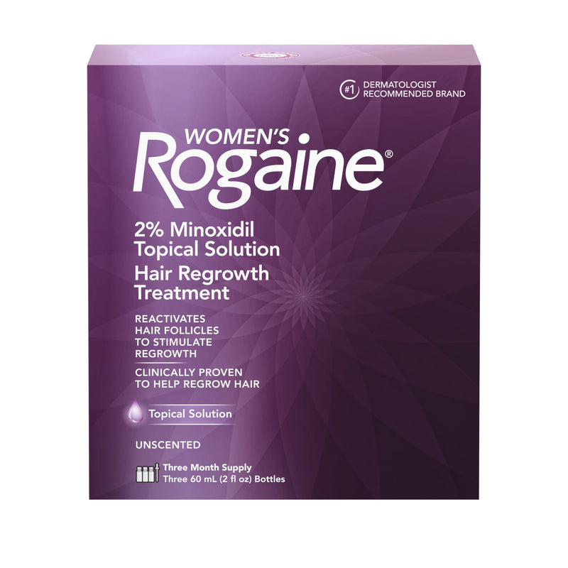 Rogaine Rogaine Women's Unscented Hair Regrowth Treatment  3 Ea Box Hair Care Dark Slate Gray