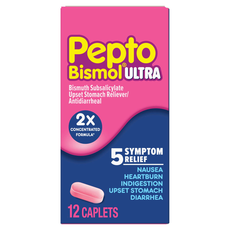 Oral B Oral B Pepto Bismol Ultra 5 Symptom Relief Caplets Personal Care Pale Violet Red