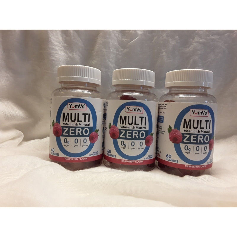 0 3 Pack- YumVs Zero MultiVitamin -Gummies - Raspberry - 9/2024 Exp. 0 Sugar Vitamins & Supplements Slate Gray