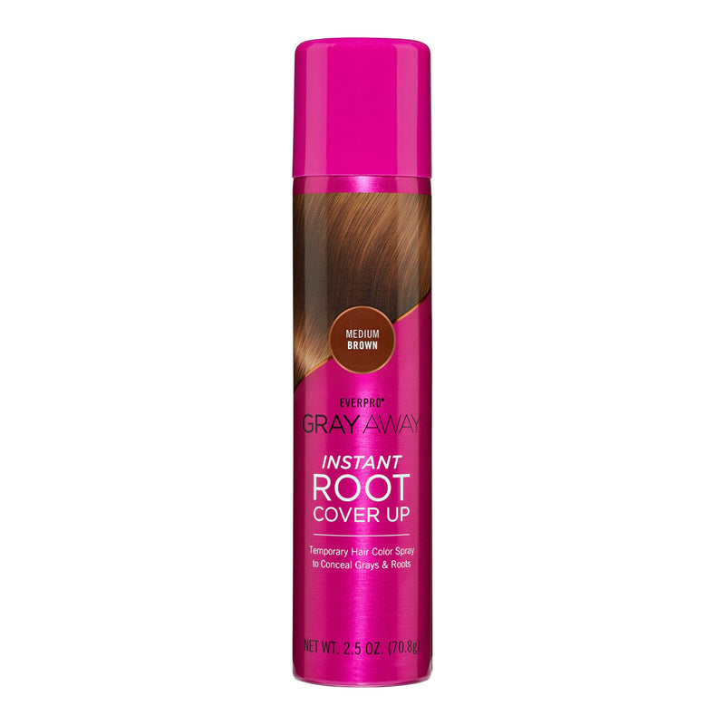 Everpro Everpro Gray Away Instant Root Cover Up Hair Spray Medium Brown 70.8G Hair Color Medium Violet Red