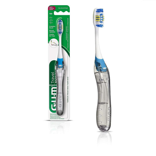 GUM GUM Toothbrush, Travel, Soft Toothbrushes White Smoke