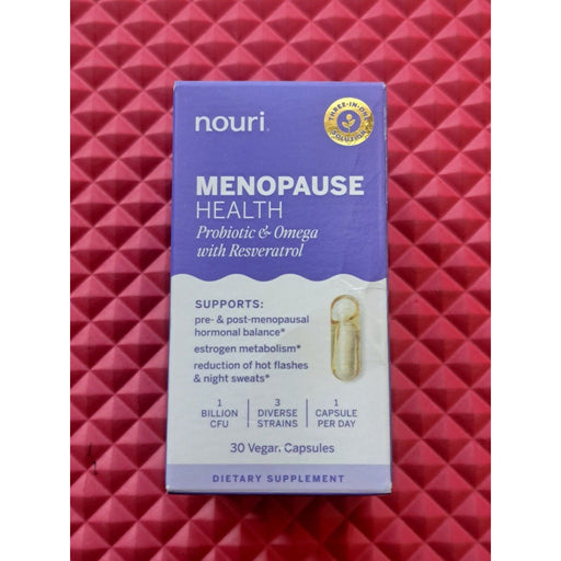 Nouri Nouri Menopause Health Probiotic Capsules 30 Ct Health & Beauty Maroon