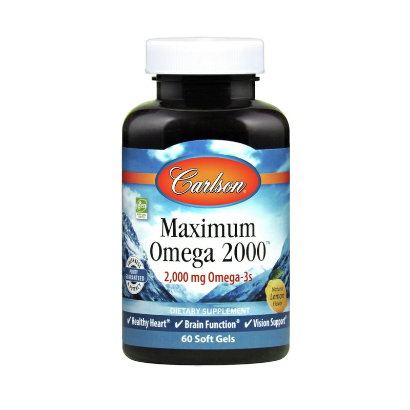 Carlson Carlson Maximum Omega 2000 2,000 Mg Natural Lemon Flavor Vitamins & Supplements White Smoke