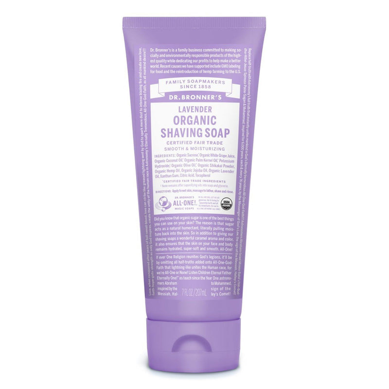 Dr. Bronner's Dr. Bronner's Organic Shaving Soap Lavender 7 Oz Gel Shaving & Grooming White Smoke